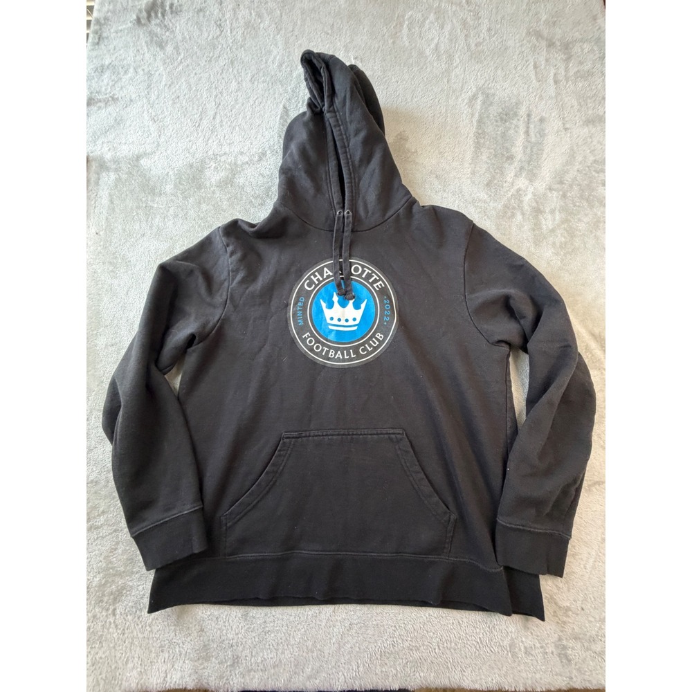Fanatics Hoodie Mens XL Black Charlotte Football Club MLS Soccer Pullover